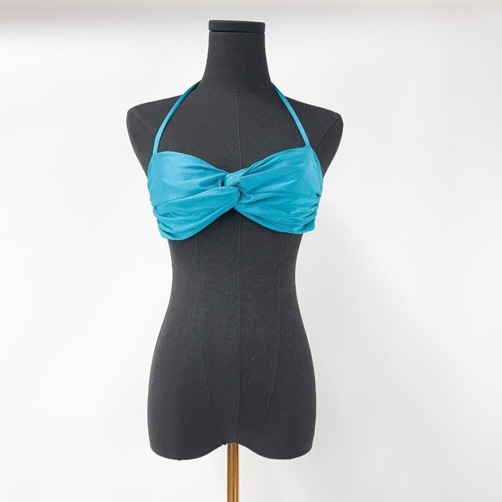 ELECTRIC BLUE BIKINI TOP HALTER SWIM WEAR